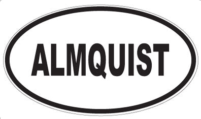 ALMQUIST - Oval Sticker