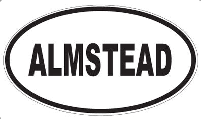 ALMSTEAD - Oval Sticker