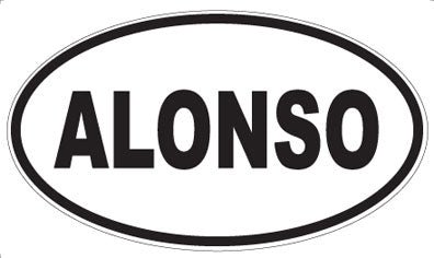 ALONSO - Oval Magnet