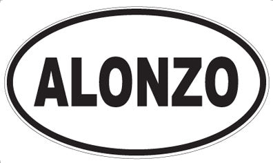 ALONZO - Oval Sticker
