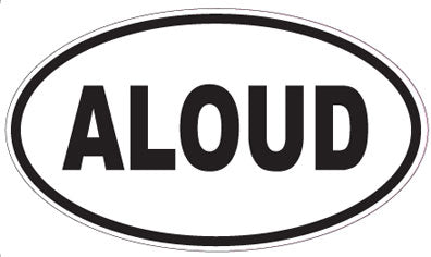 ALOUD - Oval Magnet