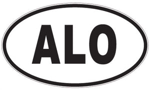 ALO - 3 Letter Initials Oval Sticker