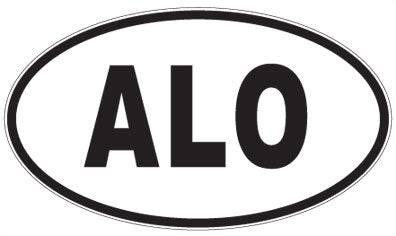 ALO - 3 Letter Initials Oval Magnet