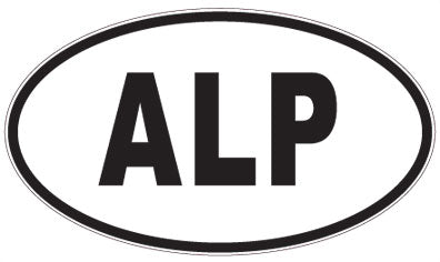 ALP - 3 Letter Initials Oval Sticker