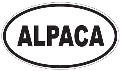 ALPACA - Oval Sticker