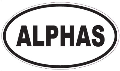 ALPHAS - Oval Sticker