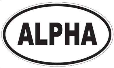 ALPHA - Oval Magnet