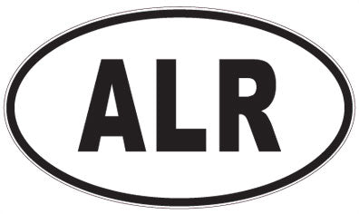 ALR - 3 Letter Initials Oval Sticker