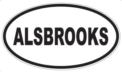 ALSBROOKS - Oval Sticker