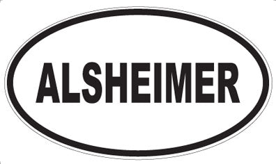 ALSHEIMER - Oval Sticker