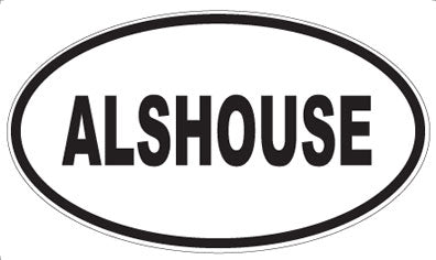 ALSHOUSE - Oval Sticker