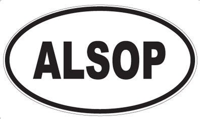 ALSOP - Oval Sticker