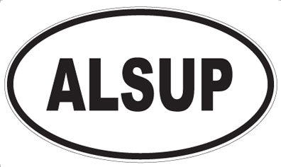 ALSUP - Oval Sticker