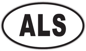 ALS - 3 Letter Initials Oval Sticker