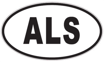 ALS - 3 Letter Initials Oval Magnet