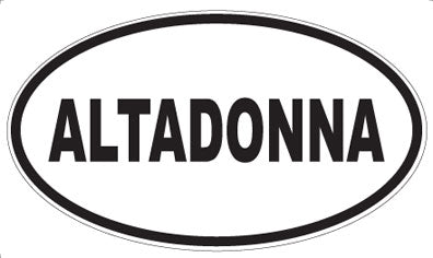 ALTADONNA - Oval Sticker