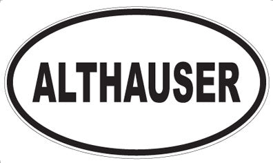 ALTHAUSER - Oval Sticker