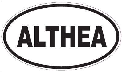 ALTHEA - Oval Sticker