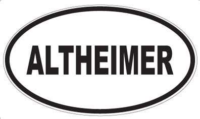 ALTHEIMER - Oval Sticker