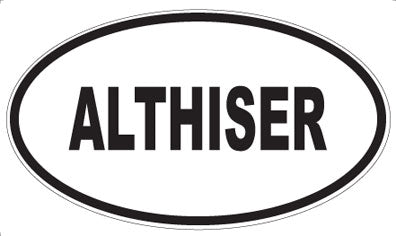 ALTHISER - Oval Magnet