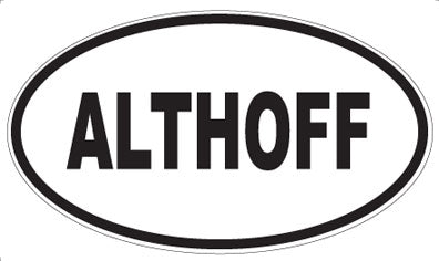 ALTHOFF - Oval Sticker