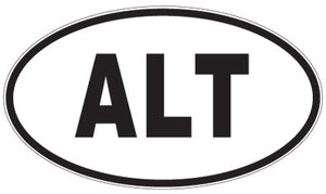 ALT - 3 Letter Initials Oval Sticker