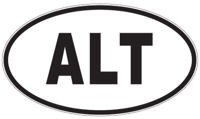 ALT - 3 Letter Initials Oval Magnet