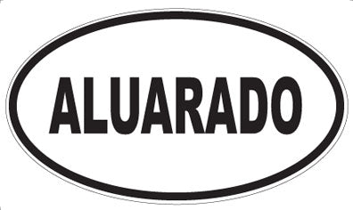 ALUARADO - Oval Magnet