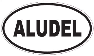 ALUDEL - Oval Sticker
