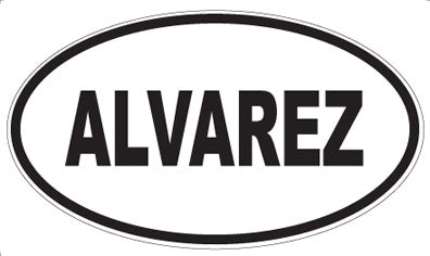 ALVAREZ - Oval Magnet