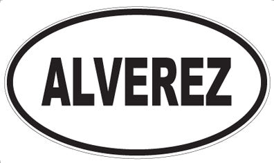 ALVEREZ - Oval Sticker