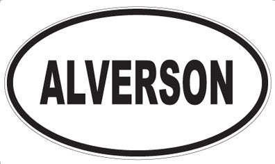 ALVERSON - Oval Magnet