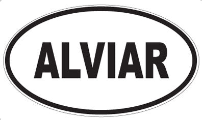ALVIAR - Oval Sticker