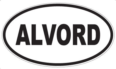 ALVORD - Oval Sticker