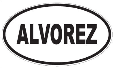 ALVOREZ - Oval Sticker