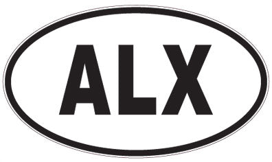 ALX - 3 Letter Initials Oval Sticker