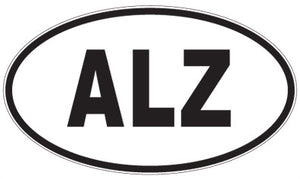 ALZ - 3 Letter Initials Oval Sticker