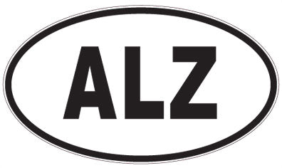 ALZ - 3 Letter Initials Oval Magnet