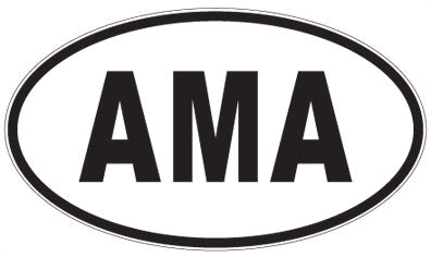 AMA - 3 Letter Initials Oval Sticker