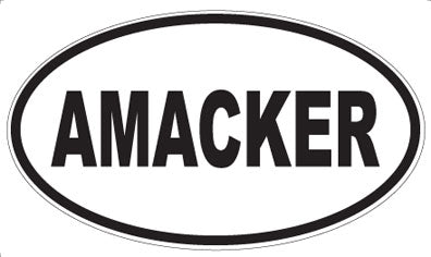 AMACKER - Oval Sticker