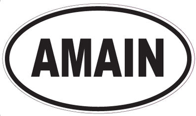 AMAIN - Oval Sticker