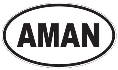AMAN - Oval Sticker
