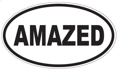 AMAZED - Oval Sticker
