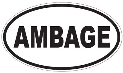 AMBAGE - Oval Sticker