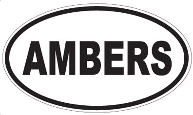 AMBERS - Oval Sticker