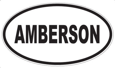 AMBERSON - Oval Sticker