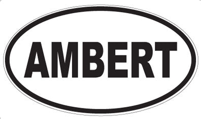 AMBERT - Oval Sticker