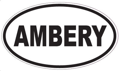 AMBERY - Oval Sticker