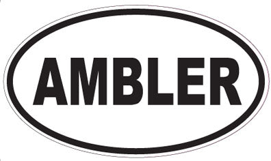 AMBLER - Oval Sticker