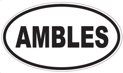 AMBLES - Oval Sticker